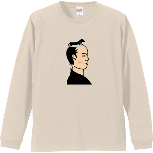 ダックス侍 うたた寝 リブ付 ロングスリーブＴシャツ