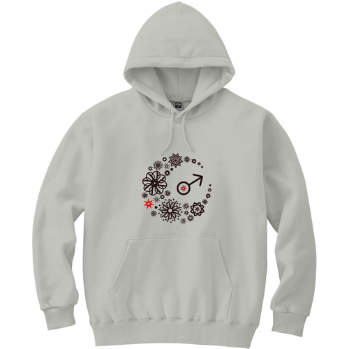 ことばもん／だいすきMoonと惑星マーク・火星編／パーカー 軽量プルパーカー (長袖プリント)