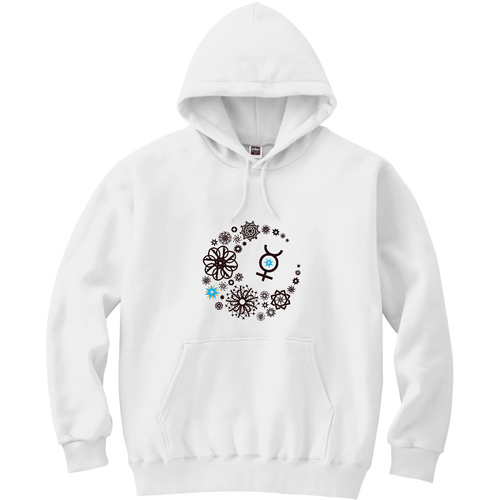 ことばもん／だいすきMoonと惑星マーク・水星編／パーカー 軽量プルパーカー (長袖プリント)