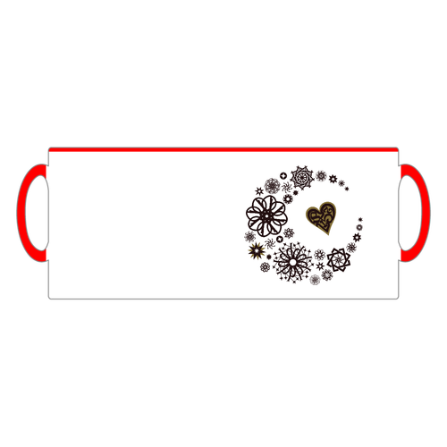 ことばもん／だいすきMoon＆吉数ハート／２トーンマグ 2トーンマグカップ