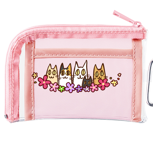 ファミリー　メッシュポーチ(ミニ) メッシュポケットクリアミニポーチ