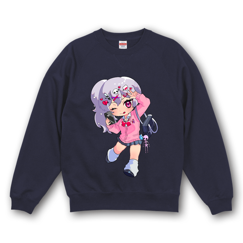 【IRIAM 2周年記念】ねまき 10.0オンス ラグランスリーブ クルーネック スウェット（裏パイル）