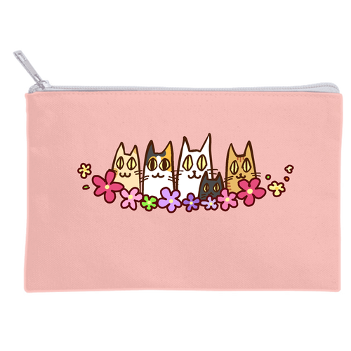 ファミリー　キャンバスポーチ(S) キャンバスポーチ(S)【白プリント有】