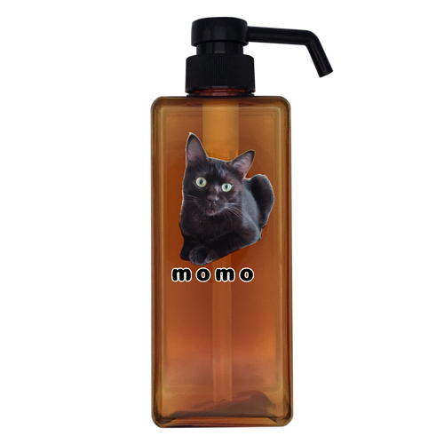 黒ねこももちゃん アルコール用プッシュボトル650ml