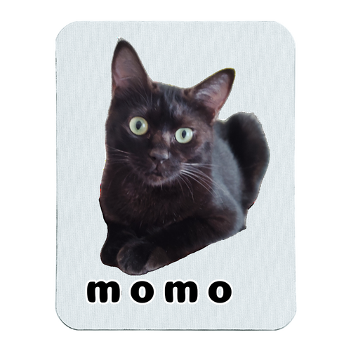 黒ねこももちゃん ソフトマウスパッド スクエア