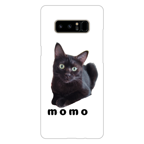 黒ねこももちゃん Galaxy Note8（白）