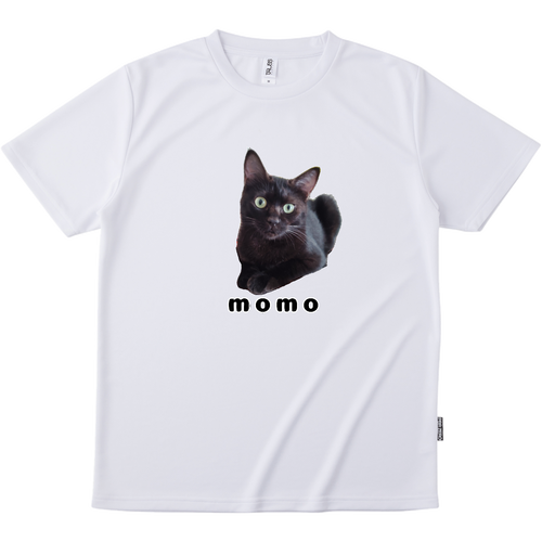 黒ねこももちゃん リサイクルポリエステル Tシャツ