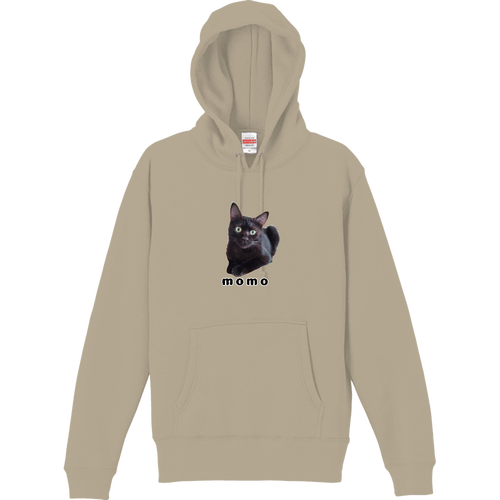 黒ねこももちゃん T/C スウェット プルオーバー パーカ