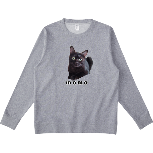 黒ねこももちゃん スタンダードスウェットシャツ