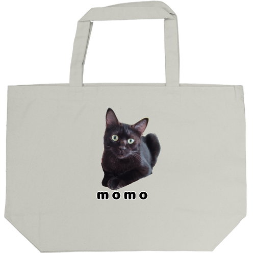 黒ねこももちゃん キャンバストート ML