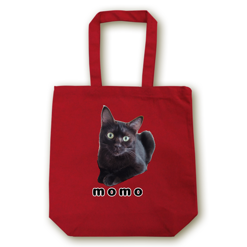 黒ねこももちゃん キャンバストート（M）