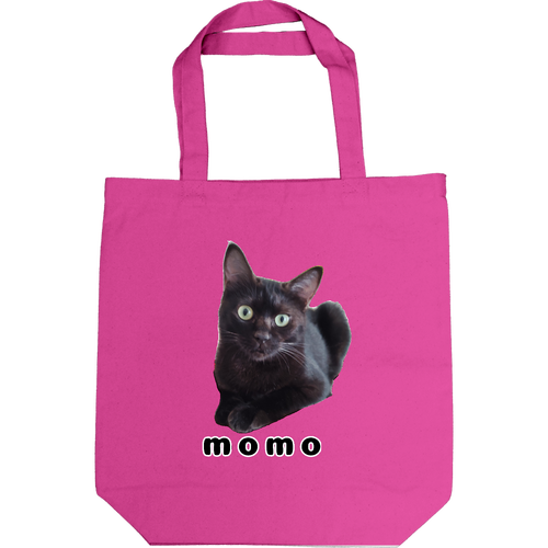 黒ねこももちゃん キャンバストート M