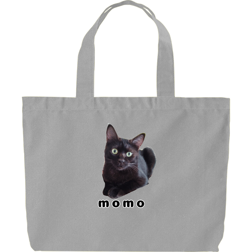 黒ねこももちゃん ヘヴィーキャンバス トートバッグ（大）