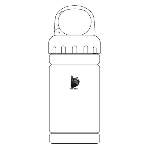 黒ねこももちゃん 涼感マフラータオル（ボトルケース付）