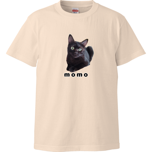黒ねこももちゃん ハイクオリティーキッズTシャツ