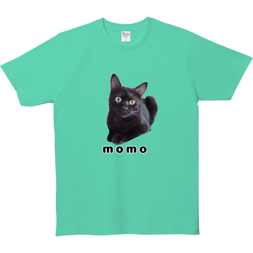 黒ねこももちゃん 5.0オンス ベーシックTシャツ(キッズ）