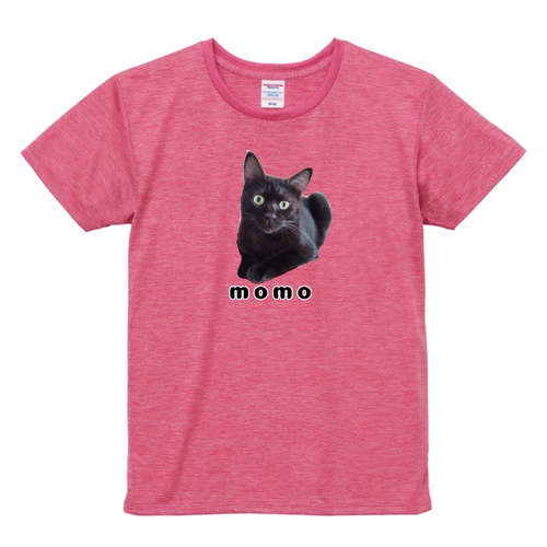 黒ねこももちゃん ドライアスレチック Ｔシャツ〈ウィメンズ〉
