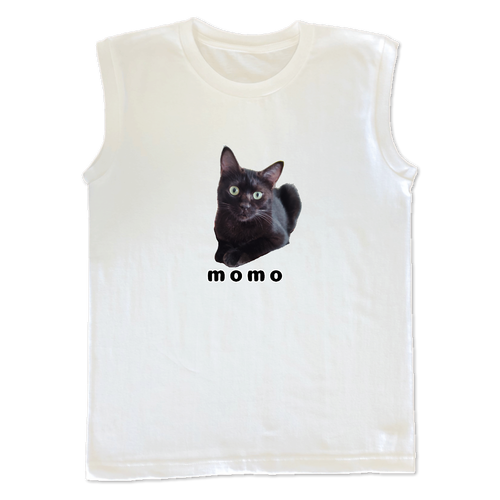 黒ねこももちゃん ウィメンズ ノースリーブ Ｔシャツ