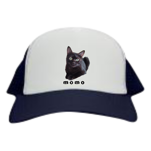 黒ねこももちゃん メッシュキャップ