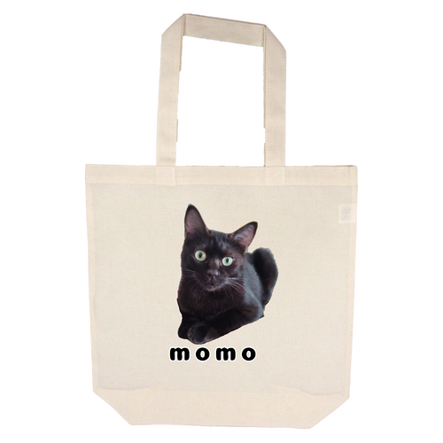 黒ねこももちゃん コロリドコットンバッグ(M)