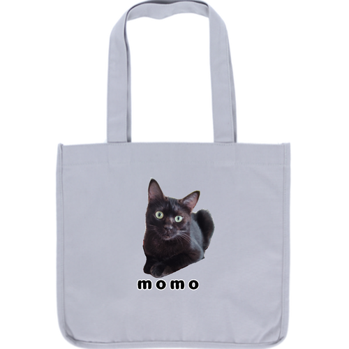 黒ねこももちゃん キャンバスホリデートート（M）