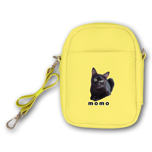 黒ねこももちゃん ぬいぐるみポーチ