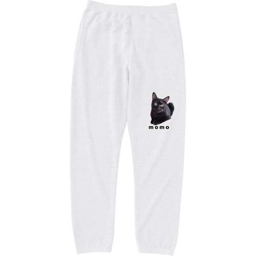 黒ねこももちゃん レギュラースウェットパンツ