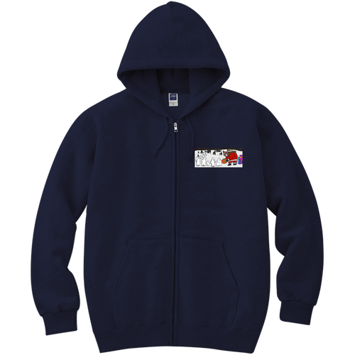 クマのサンタさん 軽量ジップアップパーカー