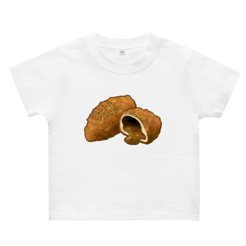 ♪あんぱん・食パン・カレーパン～の、カレーパン☆彡 ヘビーウェイトベビーＴシャツ