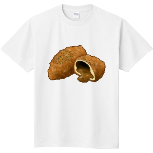 ♪あんぱん・食パン・カレーパン～の、カレーパン☆彡 定番Ｔシャツ