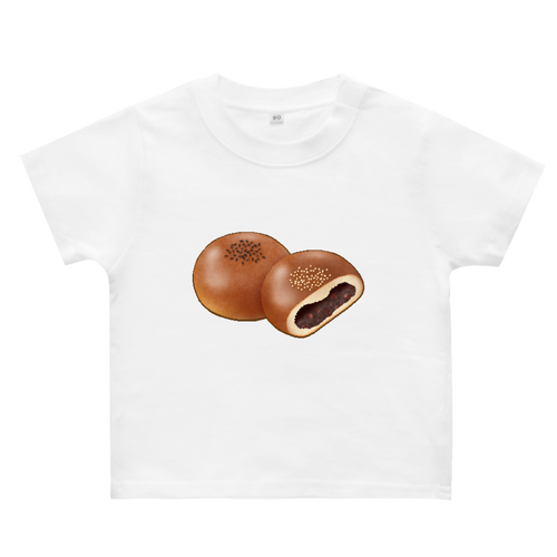 ♪あんぱん・食パン・カレーパン～の、あんぱん☆彡 ヘビーウェイトベビーＴシャツ