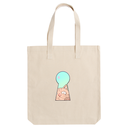 のぞきネコ アーバントート【白プリントあり】