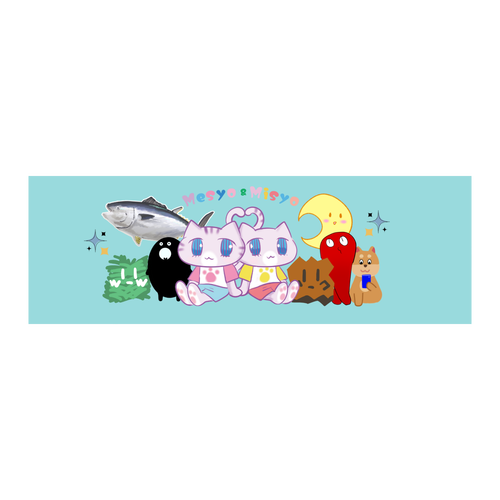 全員集合！ 接触冷感 高発色 全面印刷 クールフェイスタオル