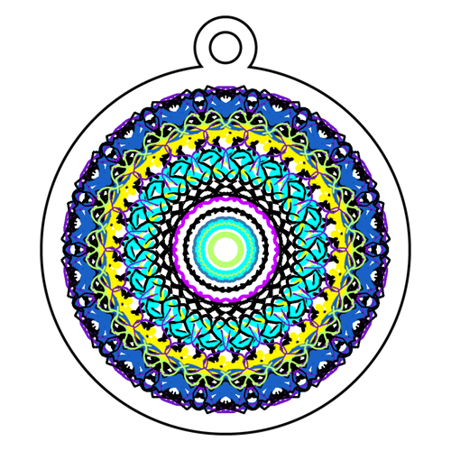 カラフルサークル アクリルキーホルダー　丸型 (6cm)