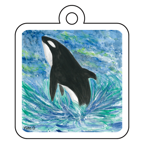 『海洋の覇者』キーホルダー アクリルキーホルダー　四角型 (4cm)