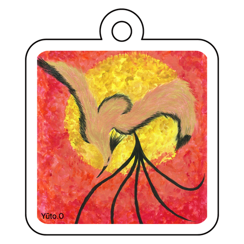 『太陽の化身』キーホルダー アクリルキーホルダー　四角型 (4cm)