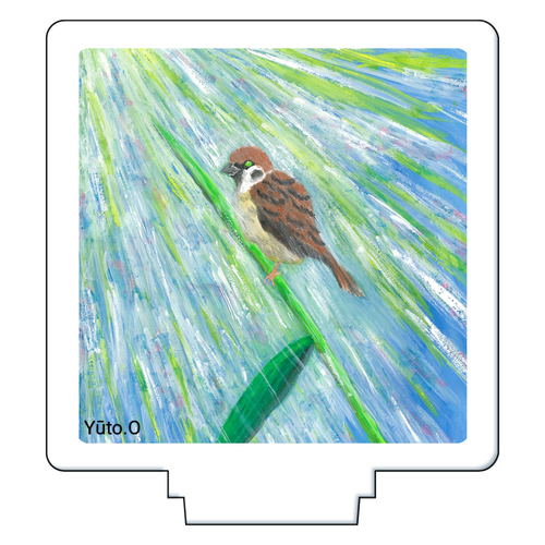 『朝の光』アクリルスタンド アクリルフィギュア正方形(50×50mm)