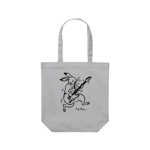 ロックなウサギターくん レギュラーキャンバストートバッグ(M) (フルカラー転写プリント)