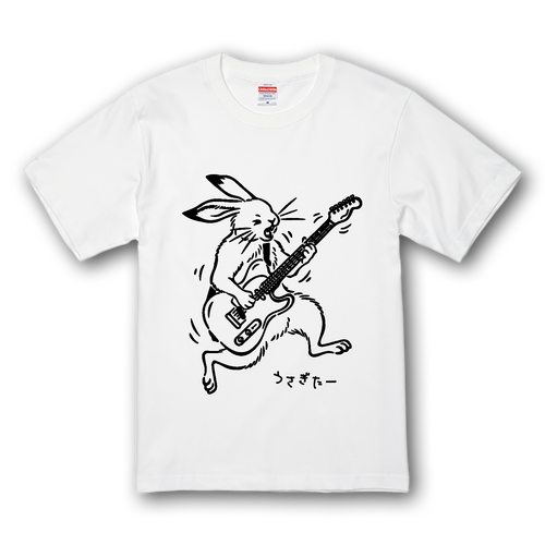 ロックなウサギターくん プレミアムTシャツ