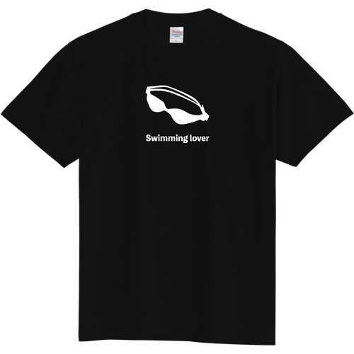 ゴーグル（白）(Swimming Lover)(A) 定番Ｔシャツ