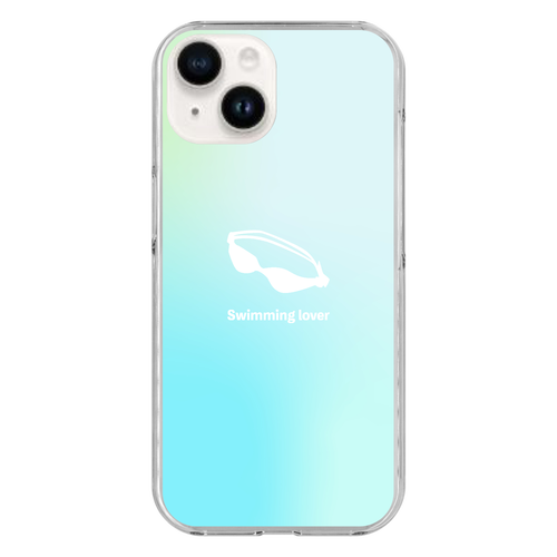 ゴーグルグラデーション（B） iPhone15 (透明)(ハードケース)