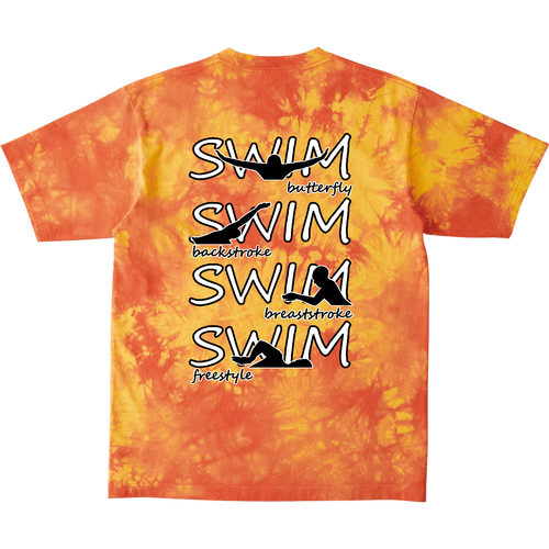 SWIM（M）背面プリント タイダイＴシャツ