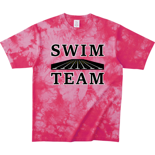 SWIM TEAM（黒） タイダイＴシャツ