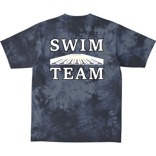 SWIM TEAM（白）背面プリント タイダイＴシャツ