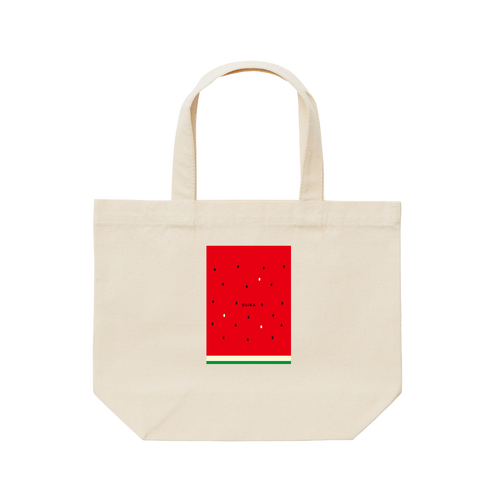 すいか（赤） レギュラーキャンバストートバッグ(S)(フルカラー転写プリント)