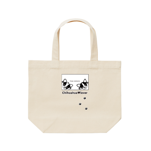牛柄チワワ（万歳白窓） レギュラーキャンバストートバッグ(S)(フルカラー転写プリント)