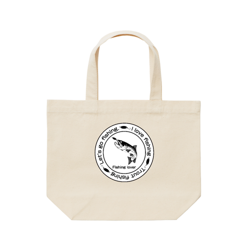 釣り〇（白） レギュラーキャンバストートバッグ(S)(フルカラー転写プリント)