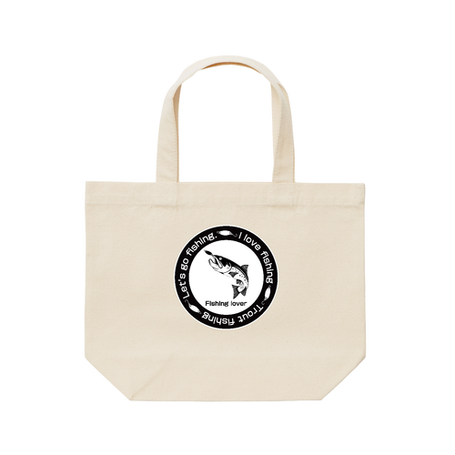 釣り〇（黒） レギュラーキャンバストートバッグ(S)(フルカラー転写プリント)