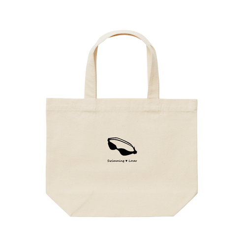 ゴーグル（黒）Swimming Lover（B） レギュラーキャンバストートバッグ(S)(フルカラー転写プリント)