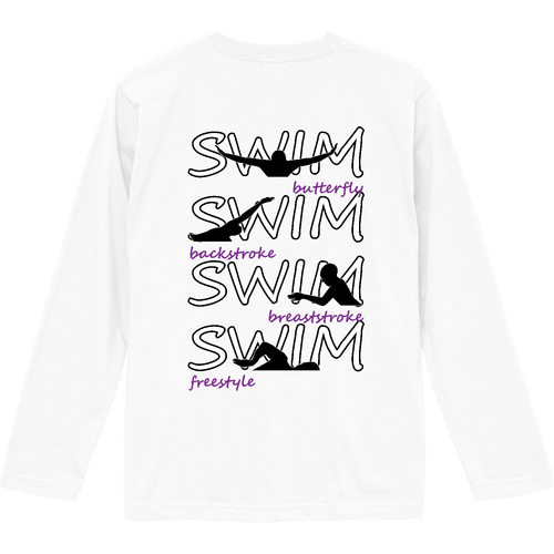SWIM（V）背面プリント ロングスリーブTシャツ
